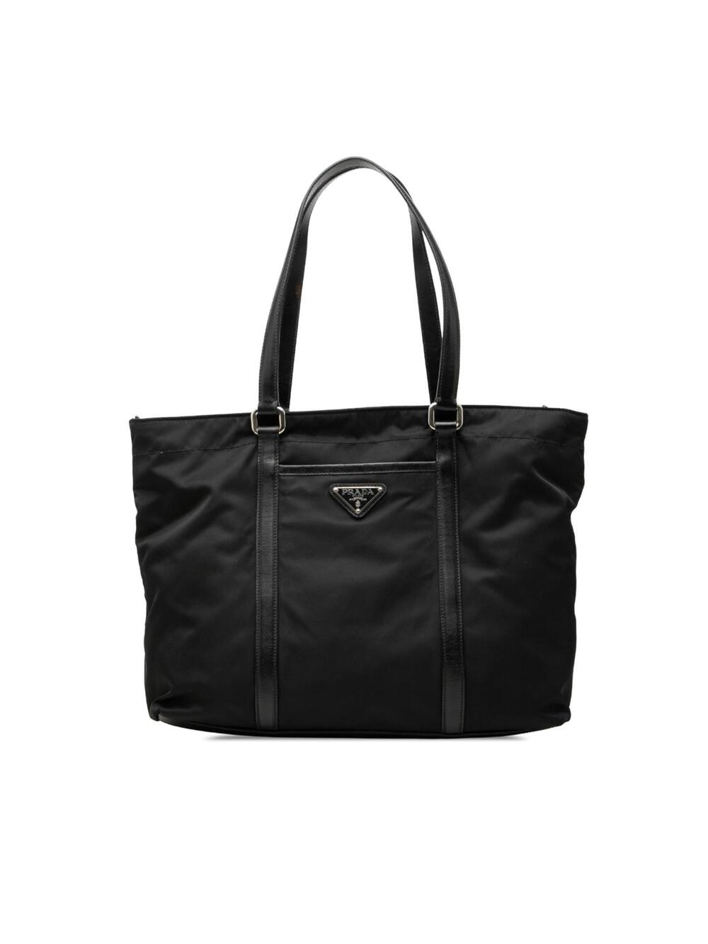 Prada Saffiano Trimmed Tessuto Tote #342567P57B